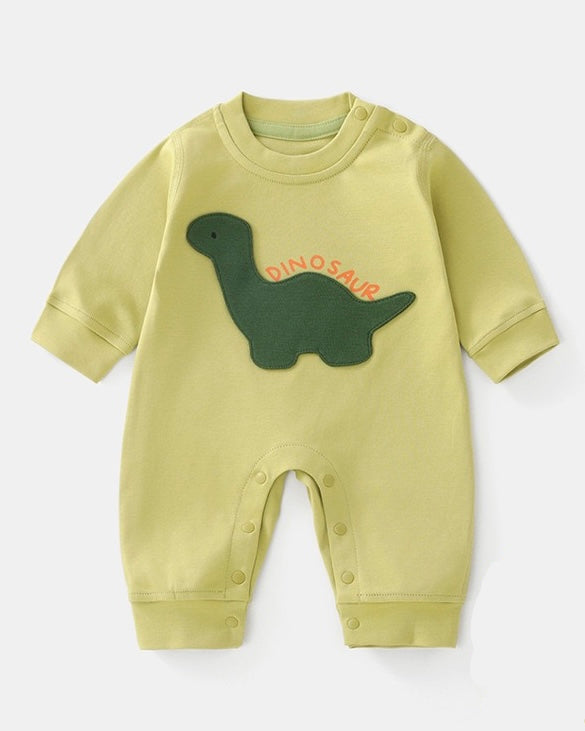 Dinosaur Letter Long Sleeve Baby Jumpsuits