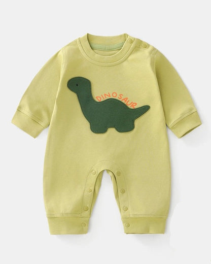 Dinosaur Letter Long Sleeve Baby Jumpsuits
