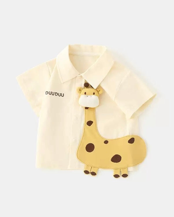 رومبير/جوارب بأكمام قصيرة بنقشة زرافة 