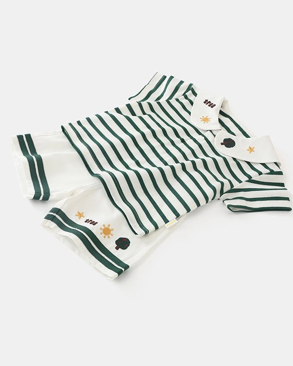 Tree Star Striped Baby Jumpsuits/2pcs Set