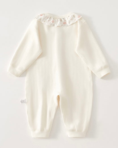 Cotton Apple Decor Long Sleeve Baby Jumpsuits
