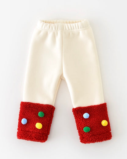 Christmas Dot Bear Fleece Baby Jacket/Pants