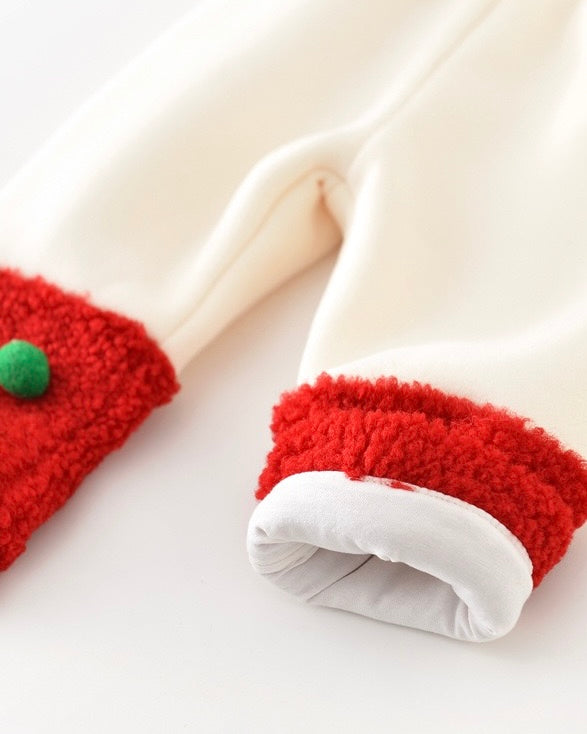Christmas Dot Bear Fleece Baby Jacket/Pants