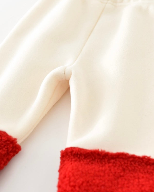 Christmas Dot Bear Fleece Baby Jacket/Pants