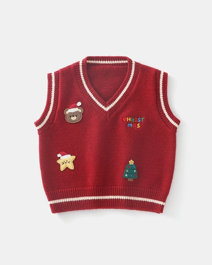 Christmas Knitted Warm Baby Sweater/Vest
