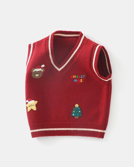 Christmas Knitted Warm Baby Sweater/Vest