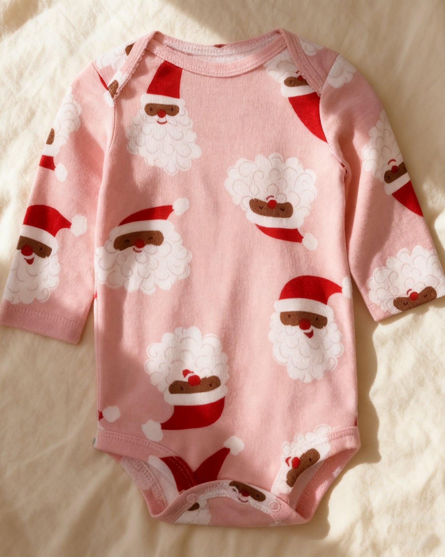 Christmas Long Sleeve Cotton Baby Bodysuit