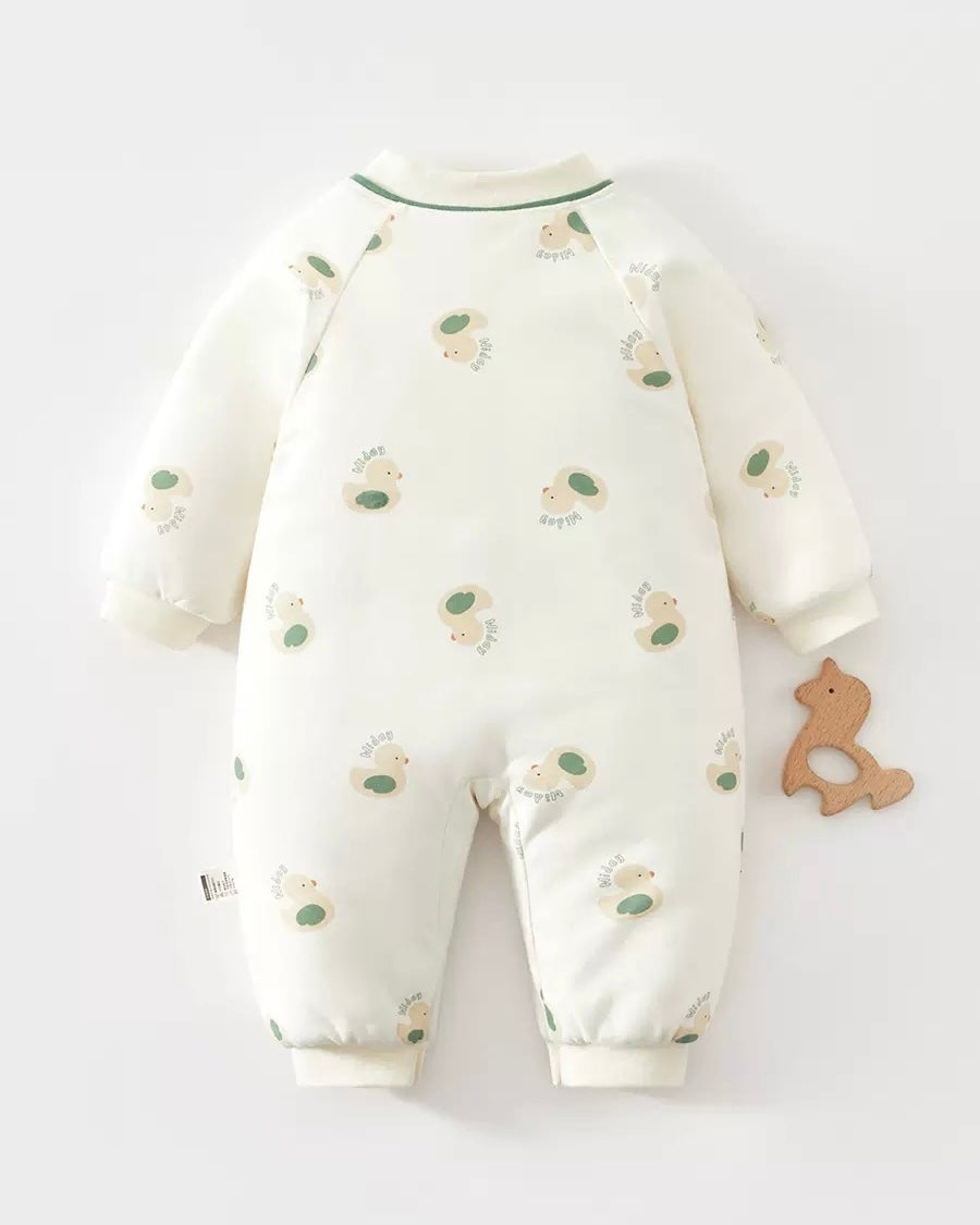 Duck Pattern Cotton Thin/Thick Baby Jumpsuits