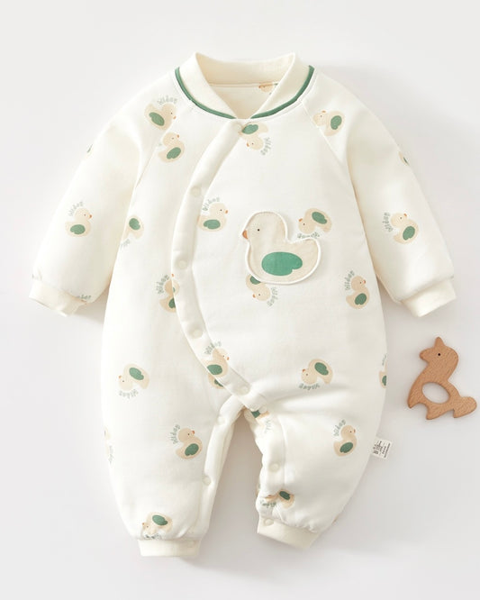 Duck Pattern Cotton Thin/Thick Baby Jumpsuits