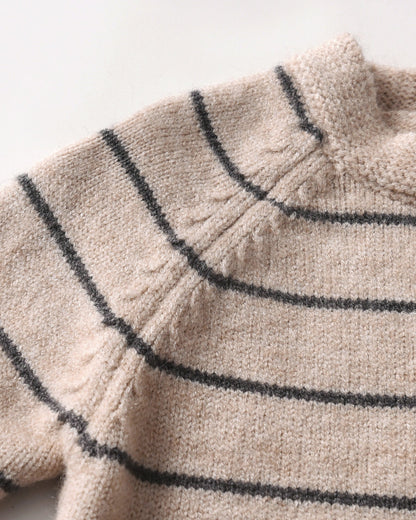 Striped Knitted Baby Romper Jumpsuits 2pcs Set