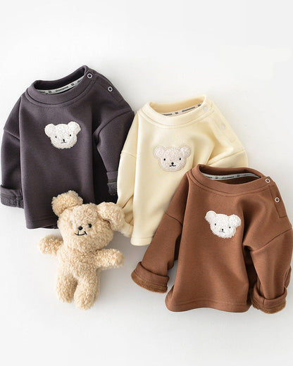 Bear Head Fleece Baby Sweatshirt