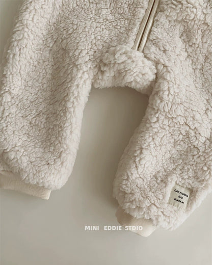 Polar Fleece Solid Color Baby Jacket/Jumpsuits