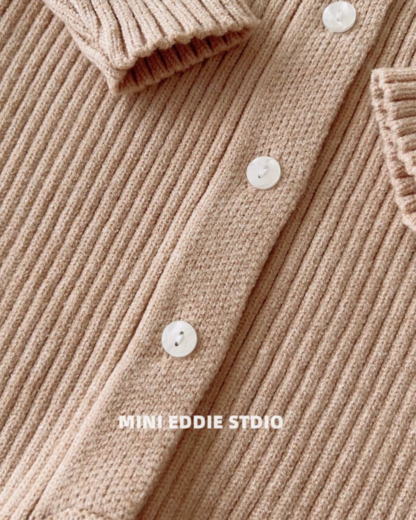 Solid Color Striped Knitted Baby Jumpsuits