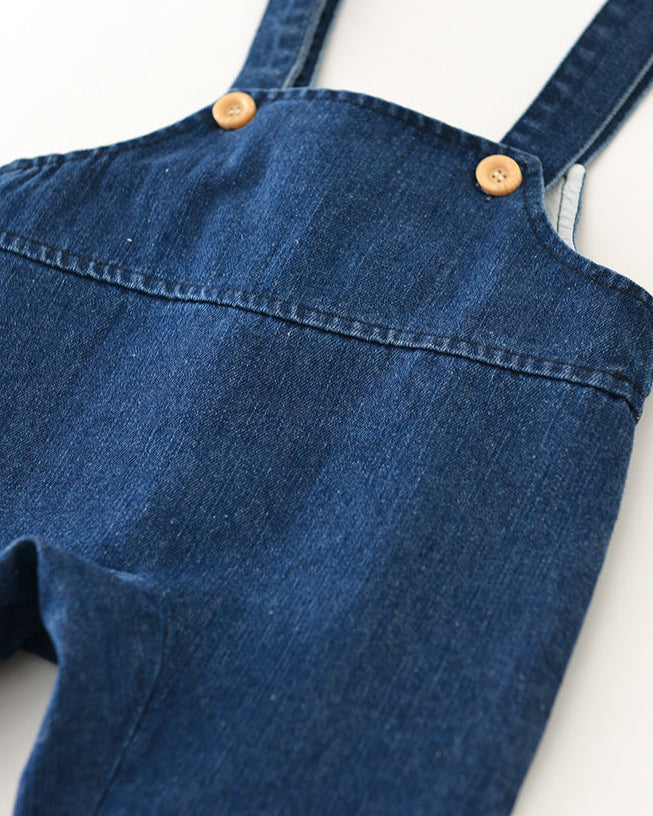 Rainbow Pattern Baby Denim Jumpsuits/Hoodie