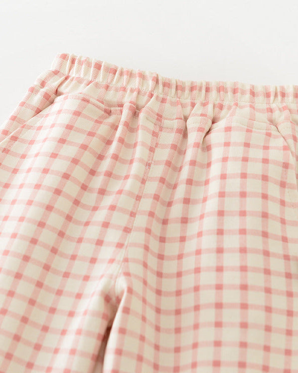 Plaid Rabbit Long Sleeve Baby Pajama Set