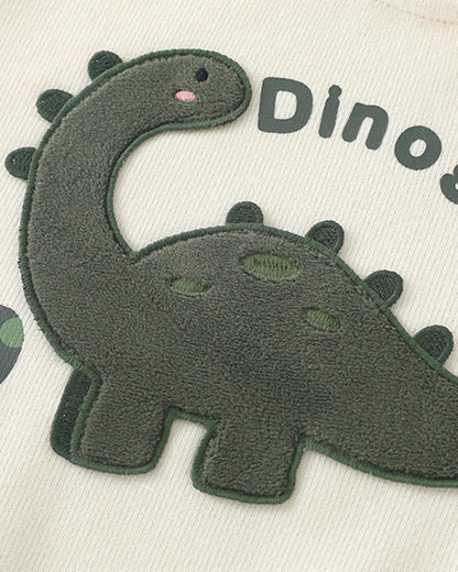 Warm Fleece Dinosaur Pattern Baby Hoodie