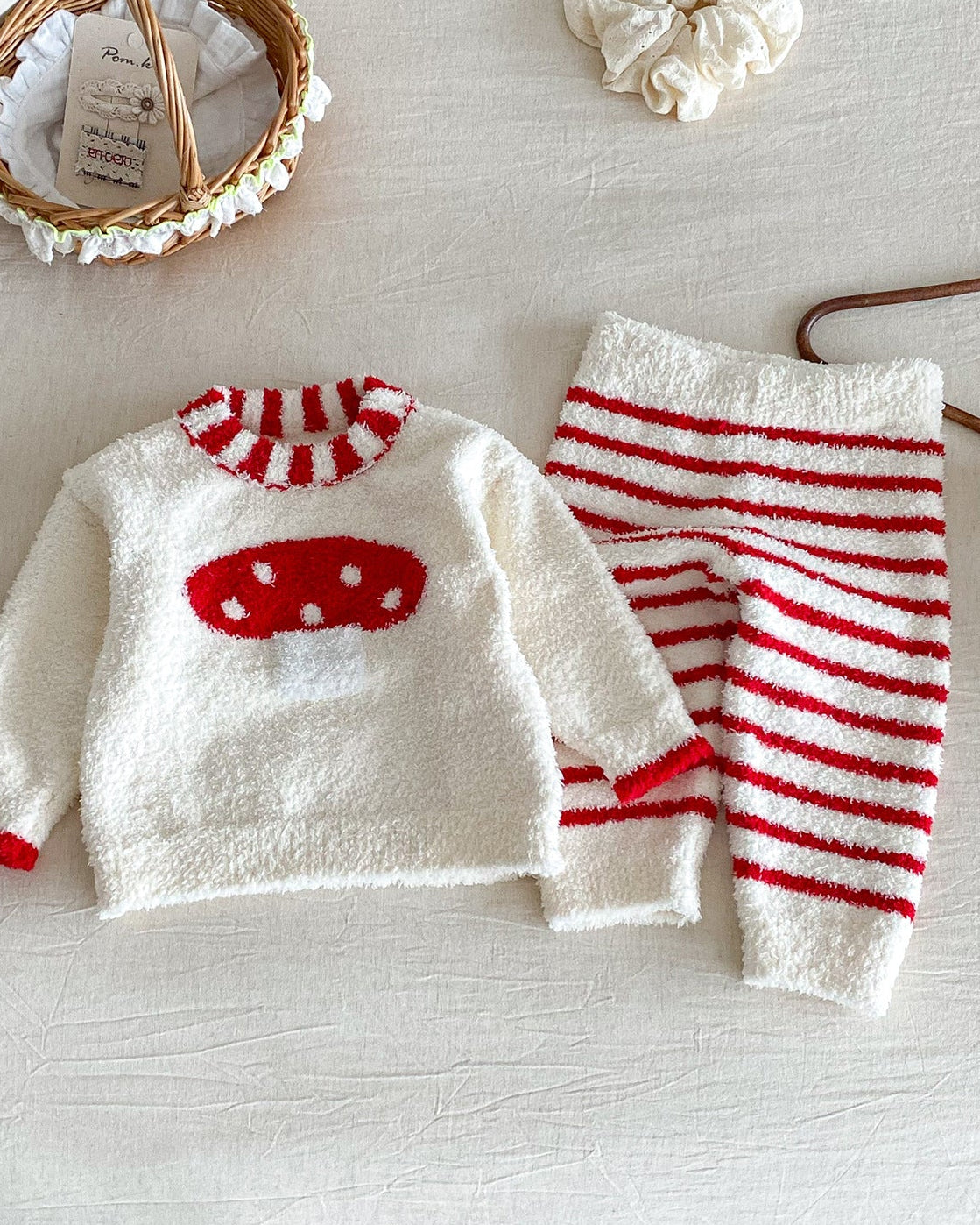 Fleece Warm Animal Pattern Baby Pajama 2pcs Set