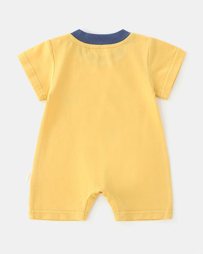 Snail House Printed Short Sleeve Baby Jumpsuits