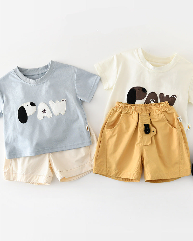 Paw Letter Baby Short Sleeve Tee