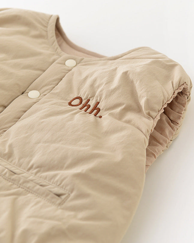 Pocket Design Sleeveless Baby Puffer Vest