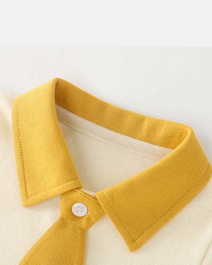 Lion Pattern Tie Baby Long Sleeve Jumpsuits