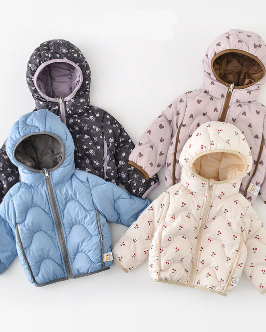 Printed Warm Baby Hooded Puffer Jacket