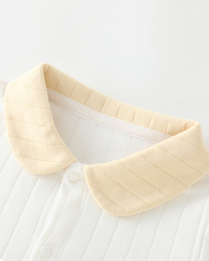 Duck Decor Striped Cotton Baby Jumpsuits