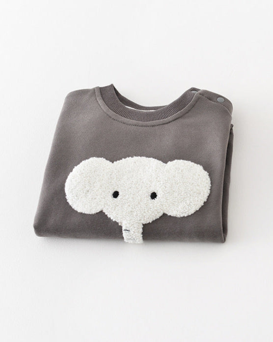 Elephant Pattern Long Sleeve Baby Jumpsuits