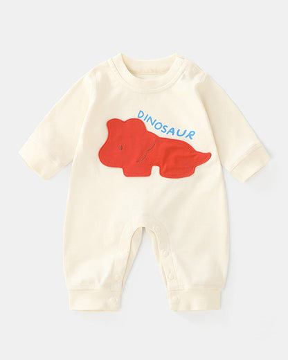 Dinosaur Letter Long Sleeve Baby Jumpsuits