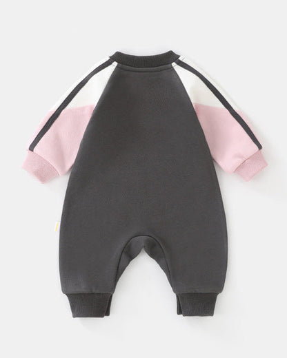 Sweet Puppy Color Block Baby Jumpsuits
