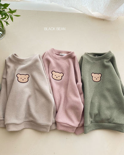 Solid Color Bear Baby Hoodie Pants 2pcs Set