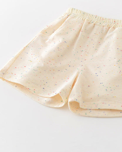 2pcs Colorful Dot Cloud Decor Baby Tee&Pants Set