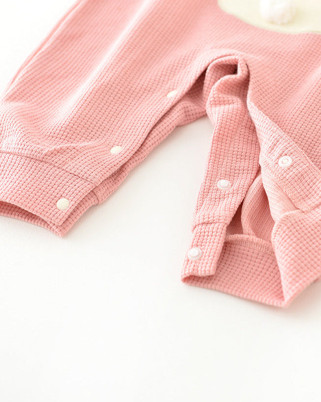 2pcs Rabbit Pattern Baby Sweatshirt Jumpsuits Set