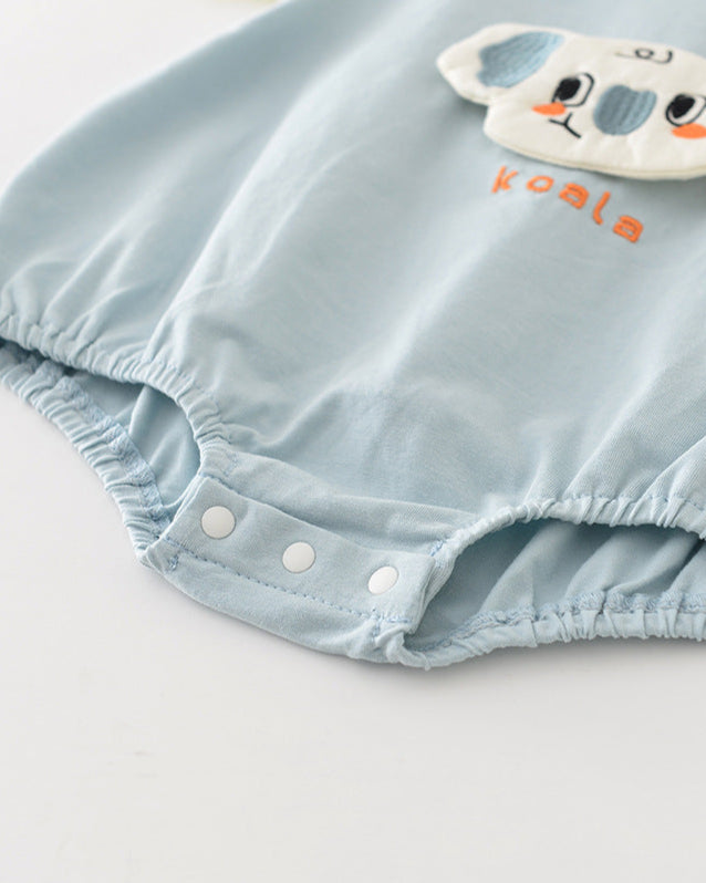 Koala Pattern Raglan Short Sleeve Baby Romper