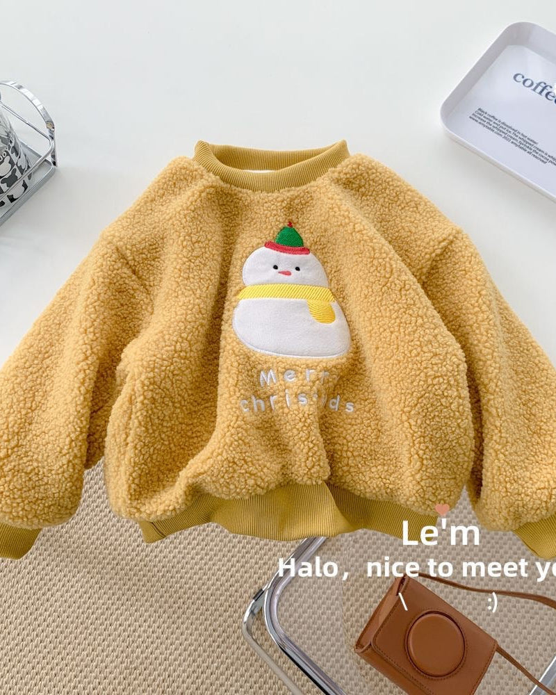 Christmas Pattern Fleece Baby Hoodie