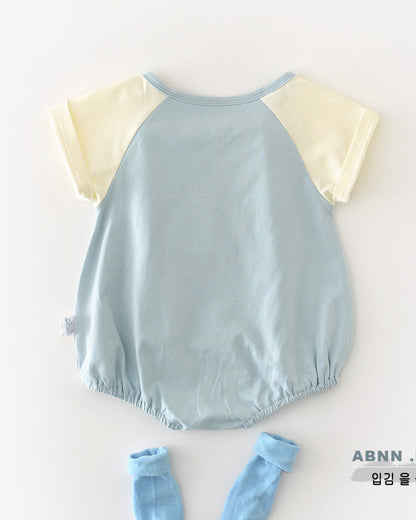 Koala Pattern Raglan Short Sleeve Baby Romper