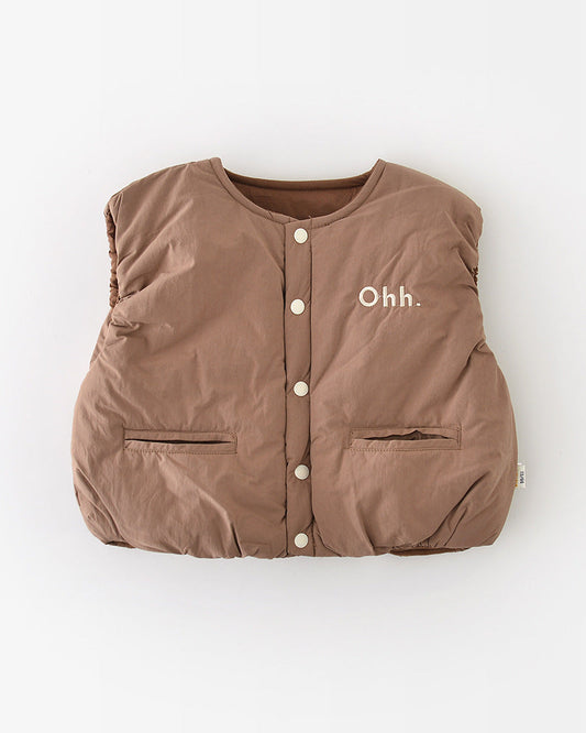 Pocket Design Sleeveless Baby Puffer Vest