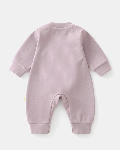 OK HI Letter Decor Long Sleeve Baby Jumpsuits