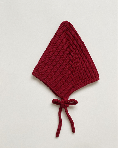 チェリー柄ニットベビージャンプスーツ