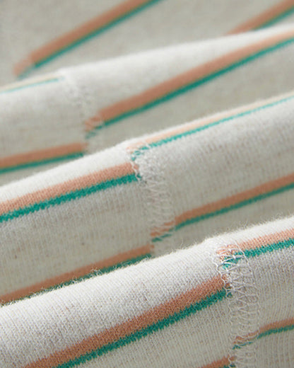 Striped Cotton Buttoned Long Sleeve Baby Jumpsuits