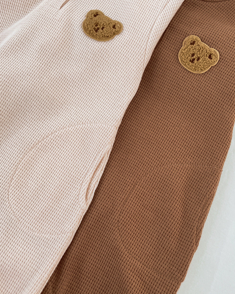 Bear Head Hooded Long Sleeve Baby Jumpsuits