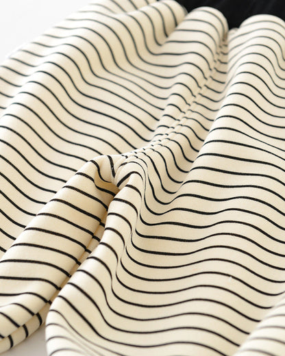 Fleece Striped Dog Decor Baby Sweatshirt Pants