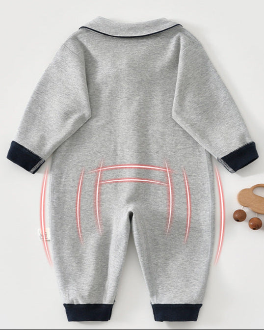Gentleman Bow Tie Cotton Baby Jumpsuits