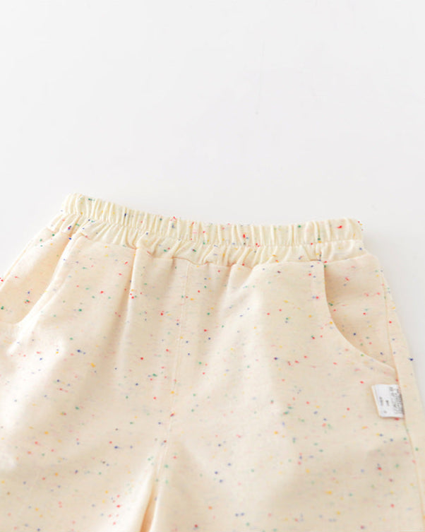 2pcs Colorful Dot Cloud Decor Baby Tee&Pants Set