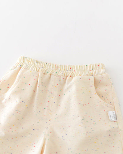 2pcs Colorful Dot Cloud Decor Baby Tee&Pants Set