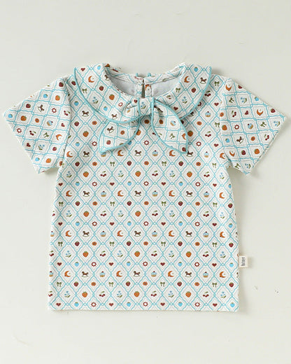 Geometric Pattern Short Sleeve Baby Tee