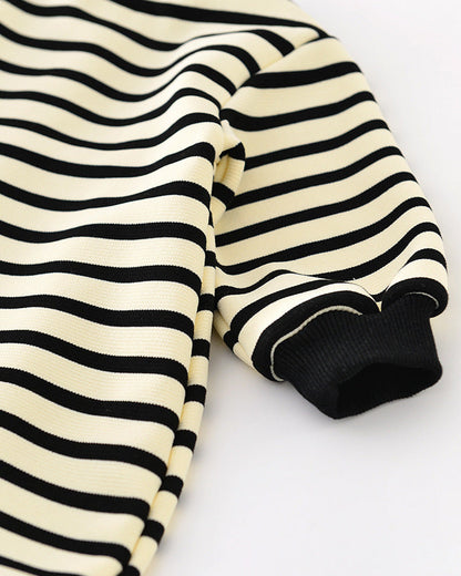 Casual Striped Pocket Design Long Sleeve Baby Jumpsuits