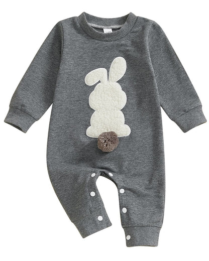 Rabbit Ball Decor Long Sleeve Baby Jumpsuits