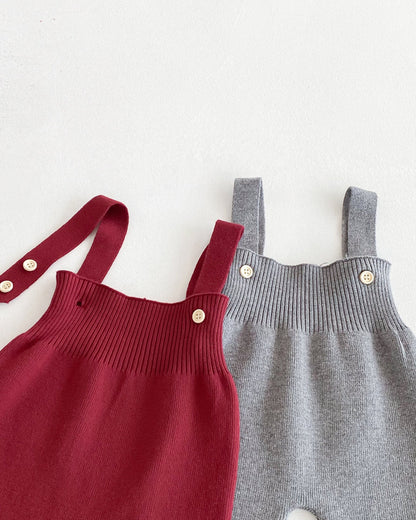 Casual Striped Knitted Baby Cardigan Jumpsuits Set