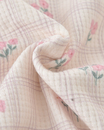 Flower Pattern Long Sleeve Baby Jumpsuits